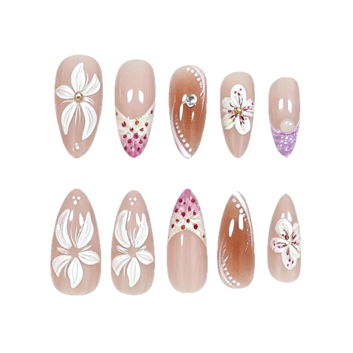 Floral 3D Nagelkunst Verbesserungen Karnz 1789915327