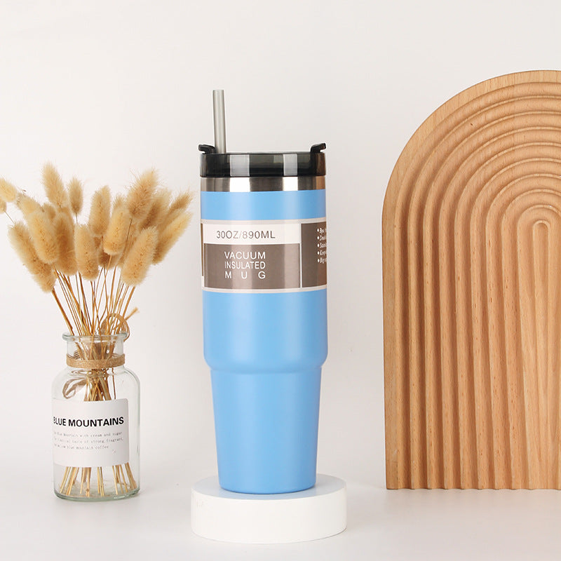 Unisex Isolierter Trinkbecher mit integriertem Strohhalm Karnz