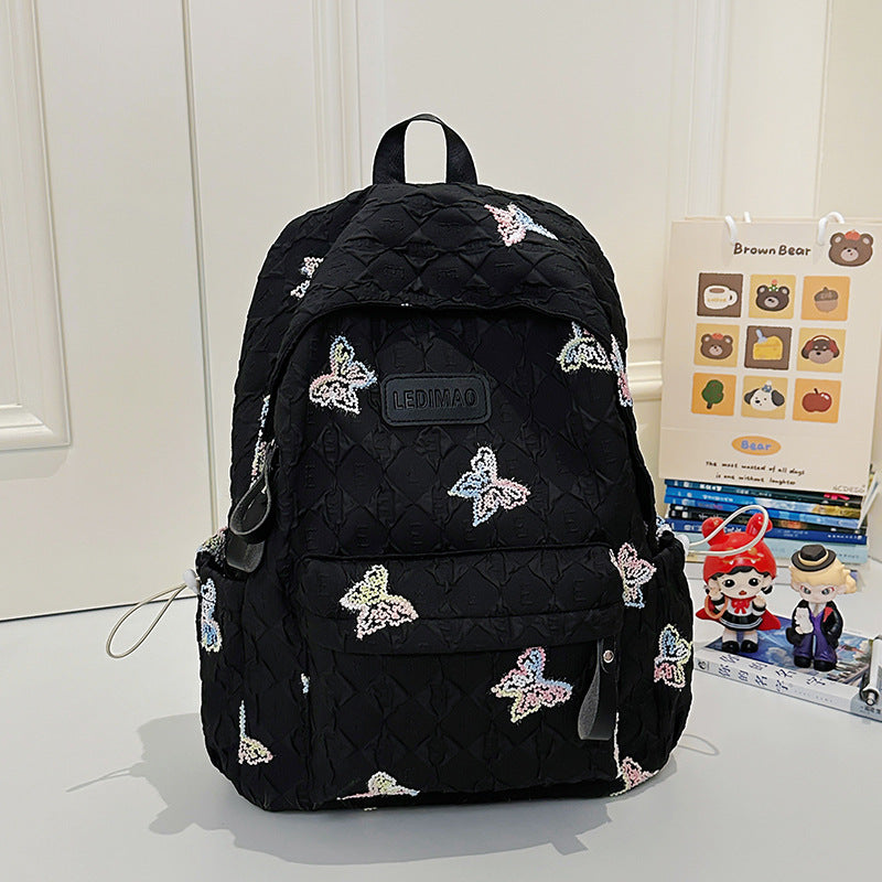 Gepolsterter Rucksack mit Schmetterlingsmuster