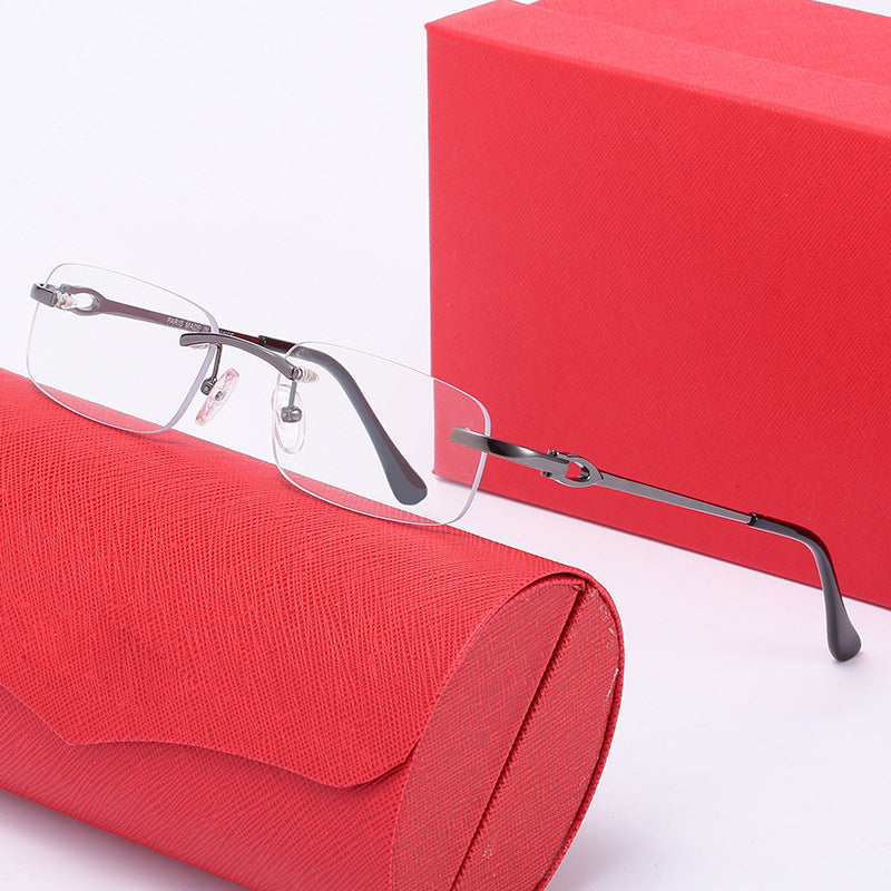 Damen elegante Halbrahmenbrille mit komfortablen Nasenpads Karnz
