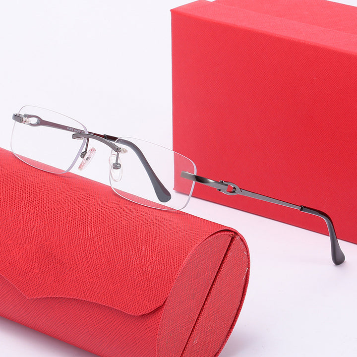 Damen elegante Halbrahmenbrille mit komfortablen Nasenpads Karnz