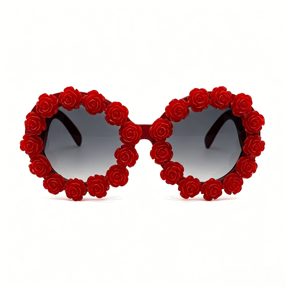 Damen Designer-Sonnenbrille mit floralen Akzenten Karnz