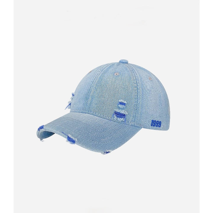 Vintage Zerschlissene Denim Baseballmütze