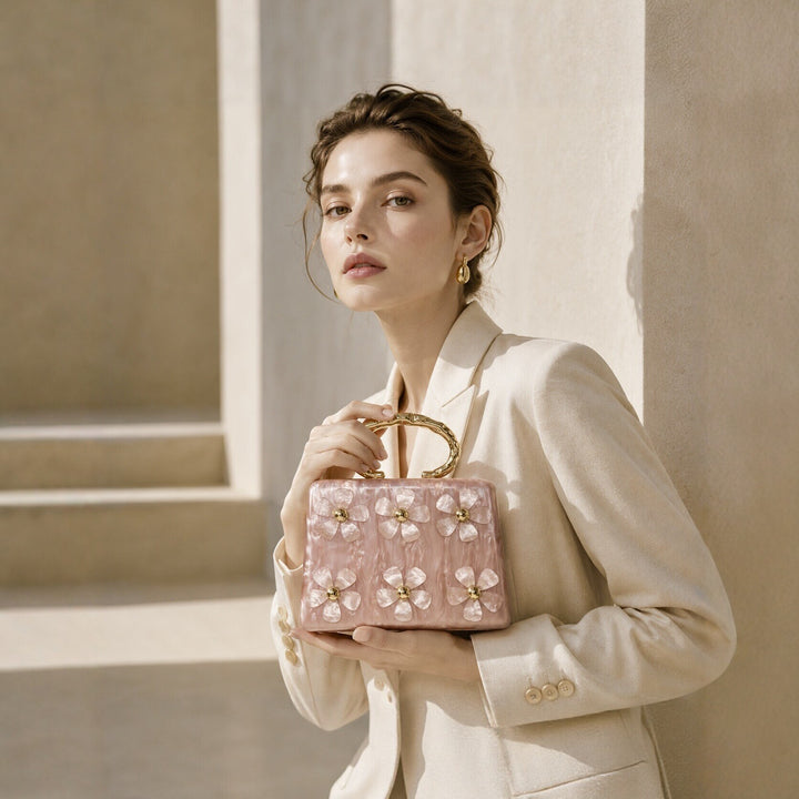 Floral Acryl Handtasche