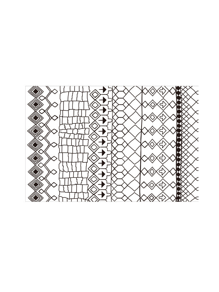 Abwaschbare Tischdecke mit kreisförmigem Retro-Print und PVC‑Beschichtung