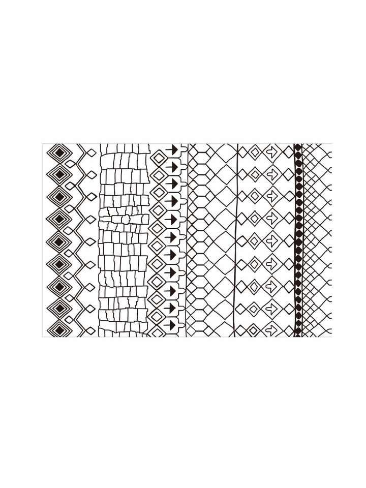 Abwaschbare Tischdecke mit kreisförmigem Retro-Print und PVC‑Beschichtung
