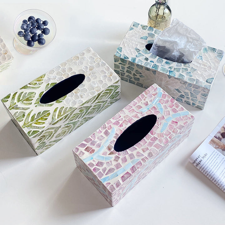 Damen quadratische Mosaik-Papierkorb Karnz