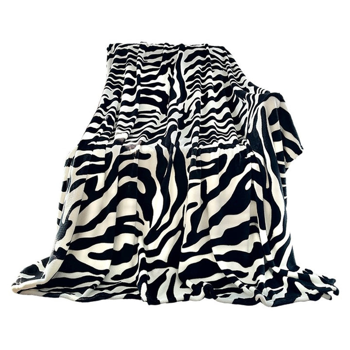 Weiches Gewebe Zebra Muster Fleece-Decke