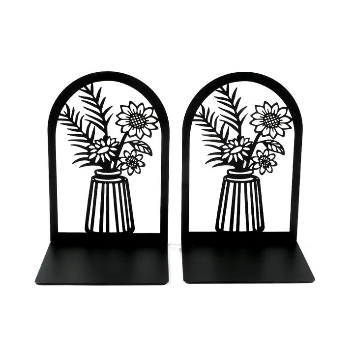 Elegante florale Metall-Buchstützen