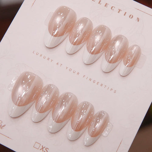 Premium Glänzende Mandel Press-On Nagelspitzen