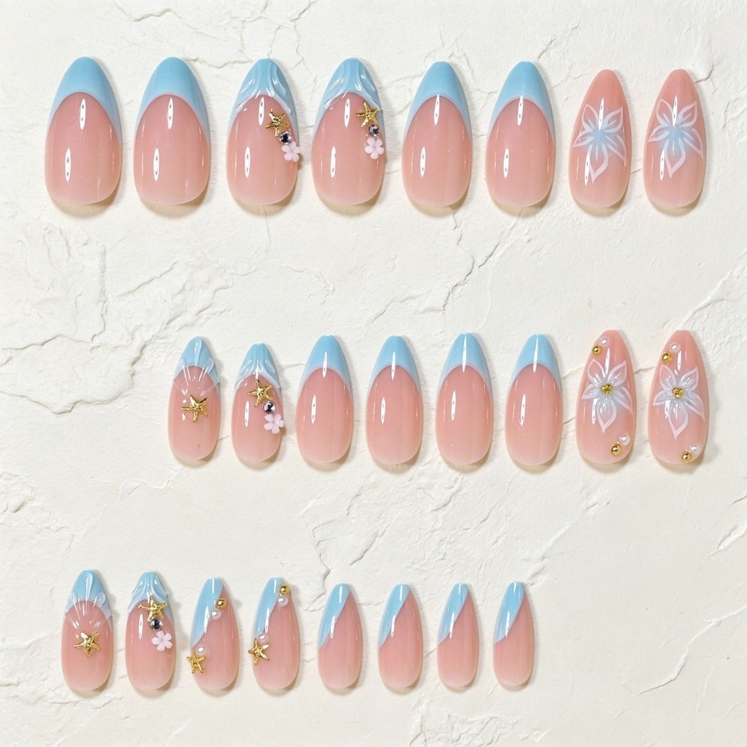 Künstlerische Schmetterling-Themen Press-On Nagelkunst Karnz