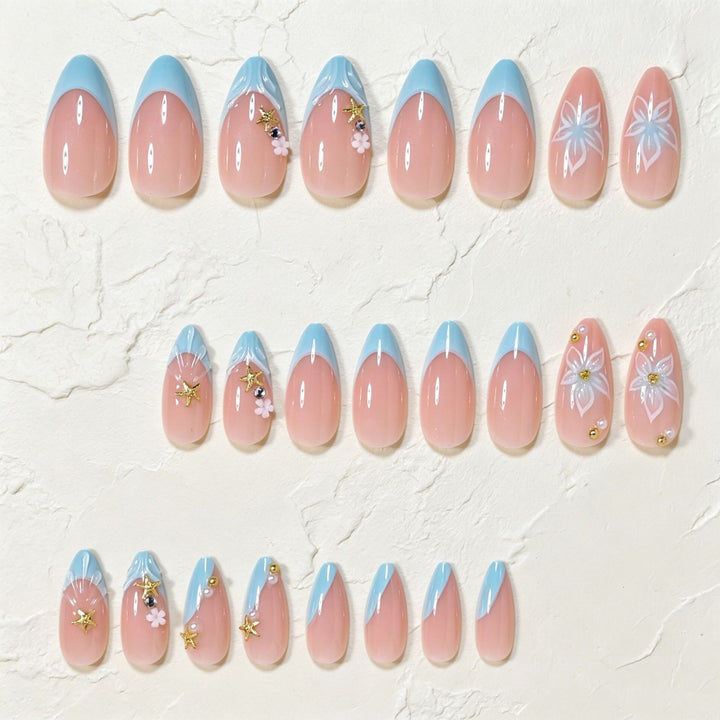 Künstlerische Schmetterling-Themen Press-On Nagelkunst Karnz