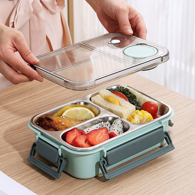 Edelstahl Bento-Box mit auslaufsicherem Deckel