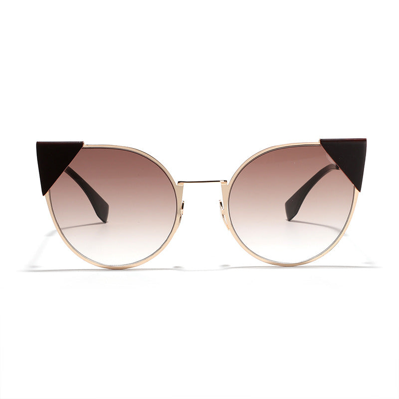 Damen modische Cat-Eye Sonnenbrille mit stilvollen Akzenten Karnz