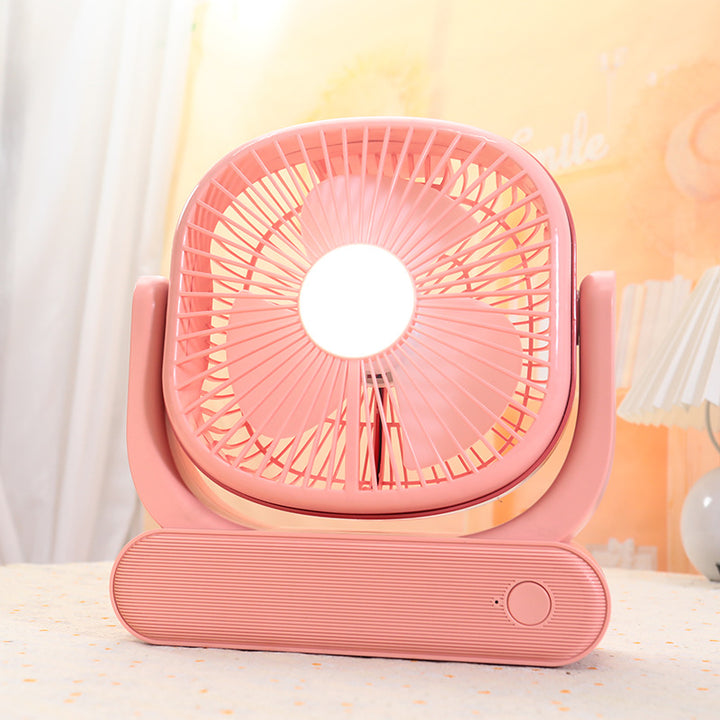 Damen Tragbarer Ventilator mit integrierter LED-Beleuchtung und flexiblem Neigungsmechanismus Karnz