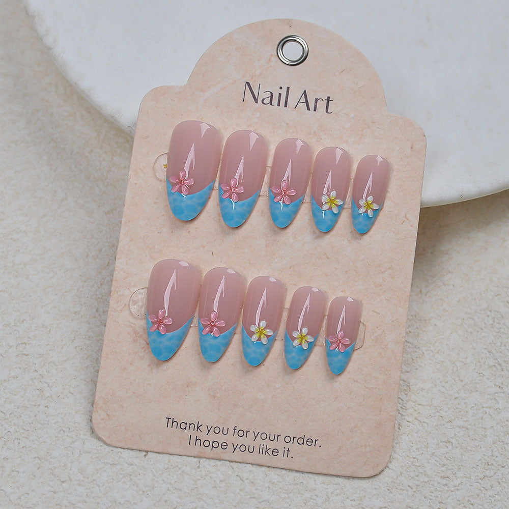 Floral Print Press-On Nail Set Karnz