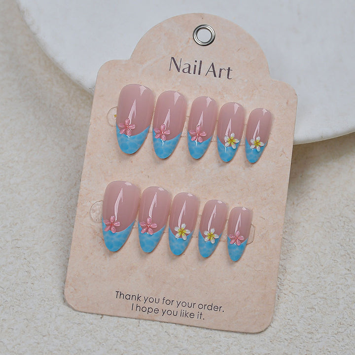 Floral Print Press-On Nail Set Karnz