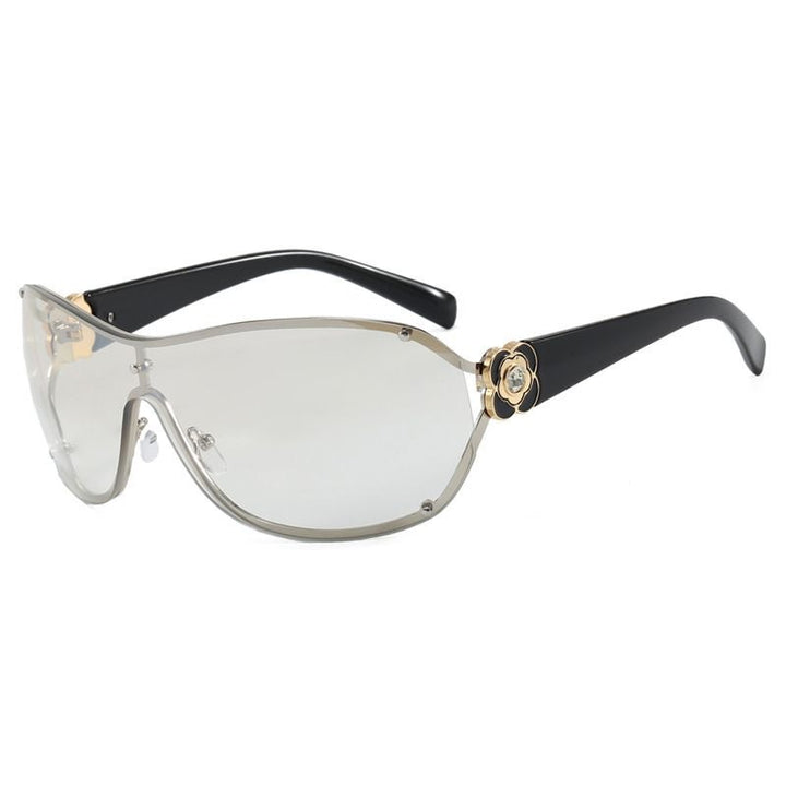 Modische Sonnenbrille mit Floralem Detail Karnz