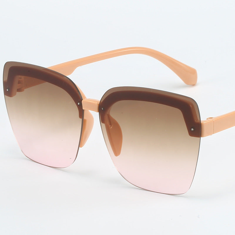 Damen modische Shield-Sonnenbrille mit modernem, eckigem Design Karnz