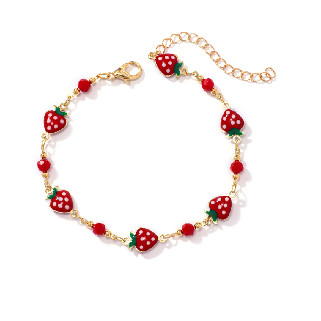 Erdbeer Charm Armband Karnz