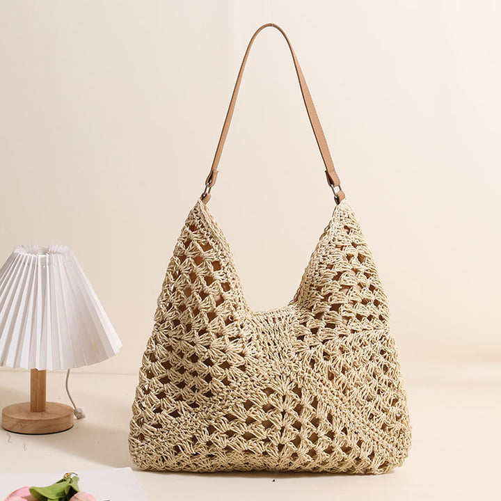 Damen Handgefertigte tote Tasche mit kunstvollem Häkelmuster Karnz
