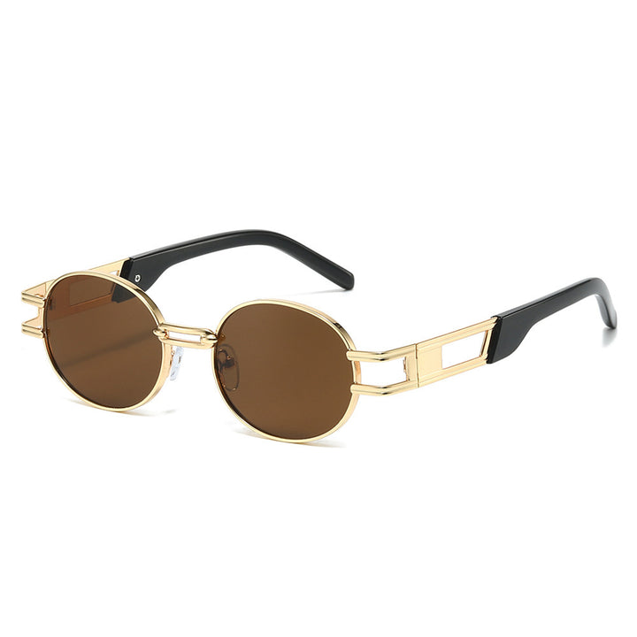 Moderne Minimalistische Runde Sonnenbrille Karnz