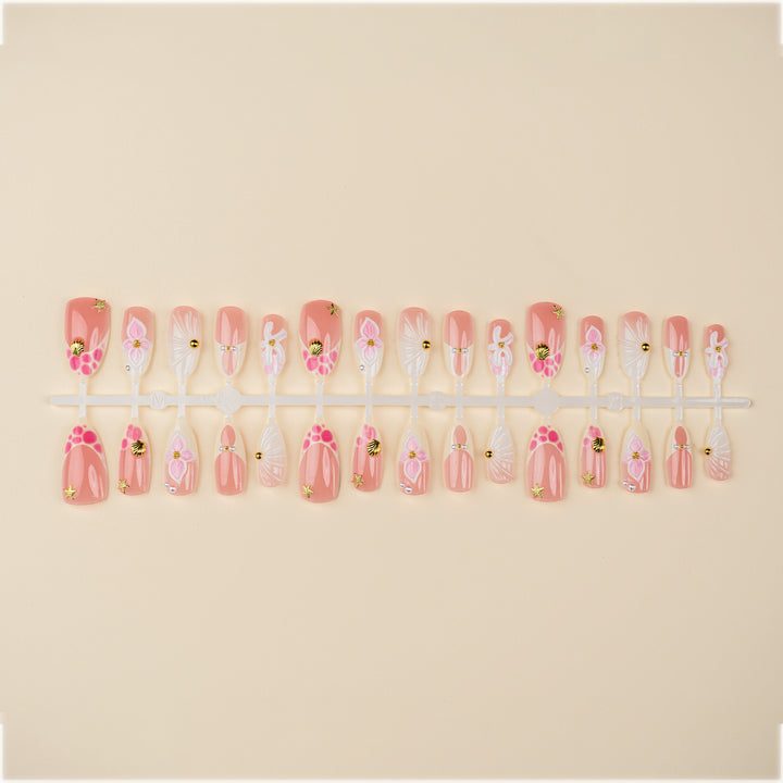Dekoratives Blumendruck-Nagelkunst-Set 1790738756