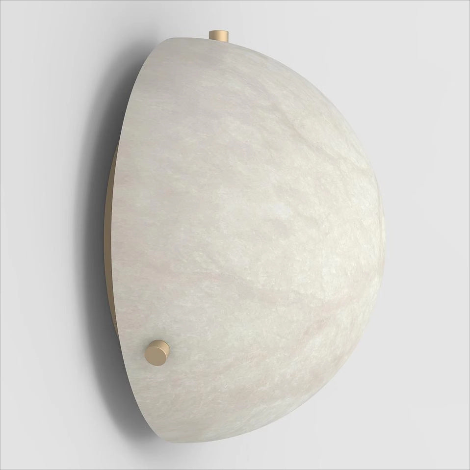 Elegante runde Alabaster-Deckenleuchte