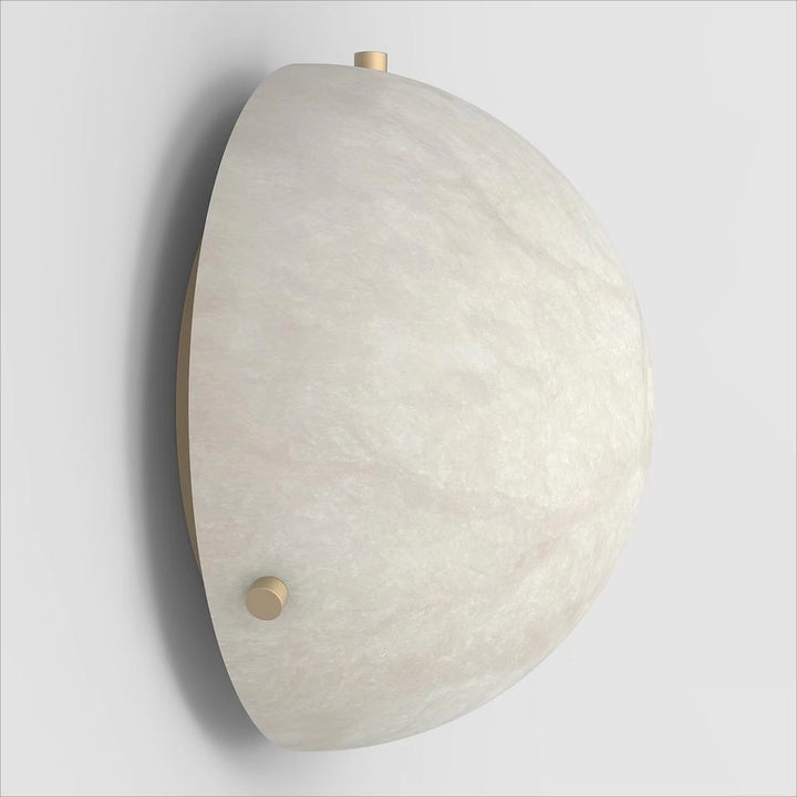 Elegante runde Alabaster-Deckenleuchte