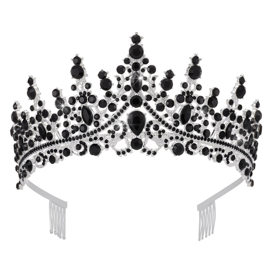 Damen Strass Tiara mit funkelnden Edelsteinen Karnz