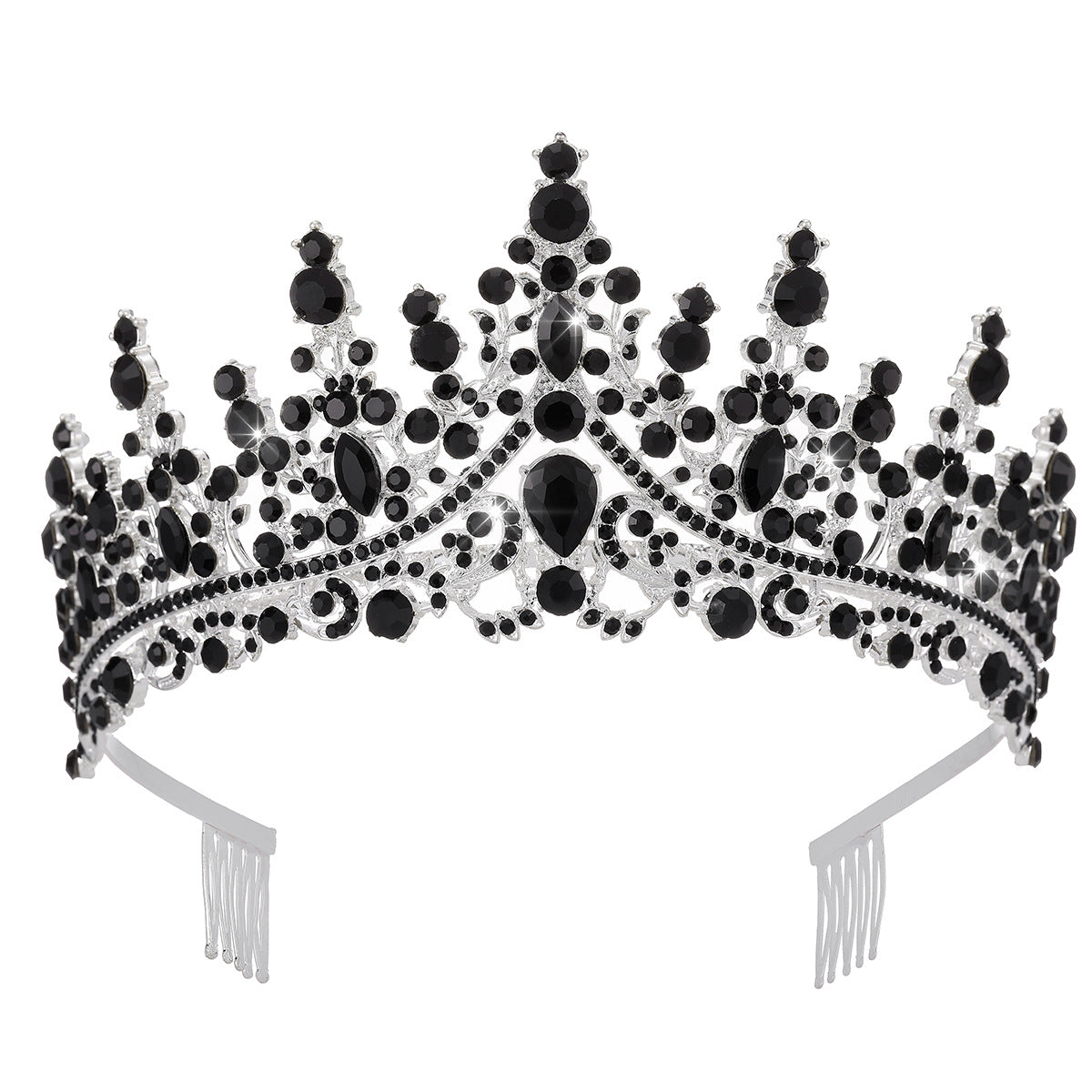 Damen Strass Tiara mit funkelnden Edelsteinen Karnz