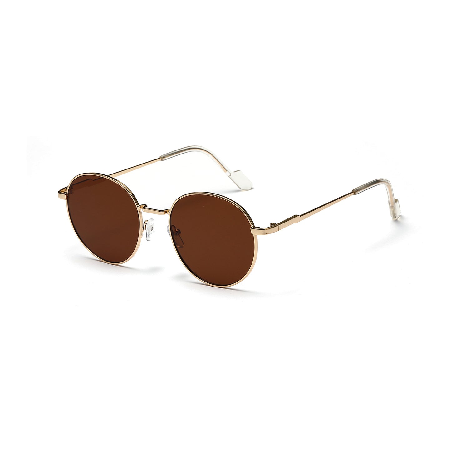 Damen runde Sonnenbrille mit luxuriösem Metallrahmen und UV-Schutz Karnz