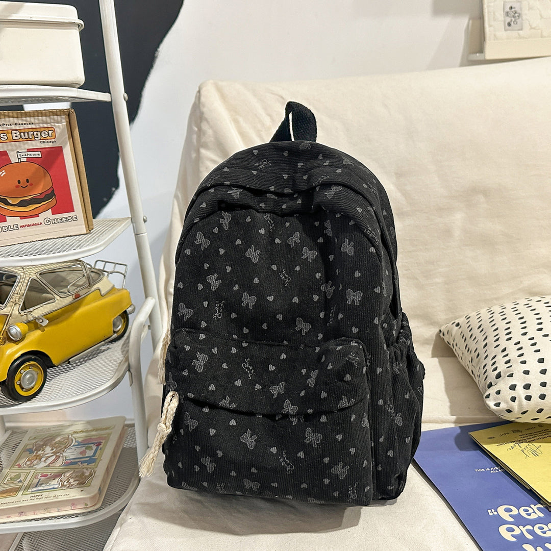 Texturierter Cordura-Rucksack mit Herzmuster