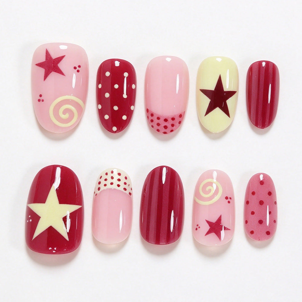 Kreatives Design Press-On Nagelkunst Karnz