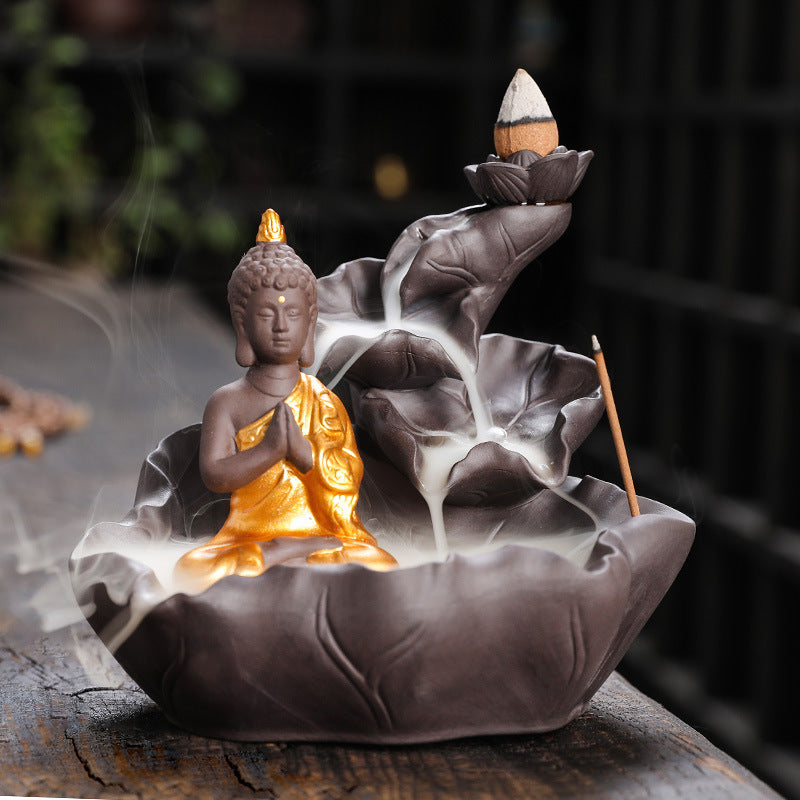 Buddha-Themen Keramik Räuchergefäß