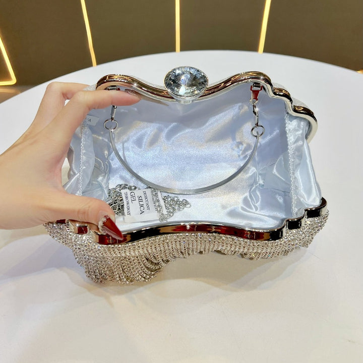 Kristallfransen Abendtasche