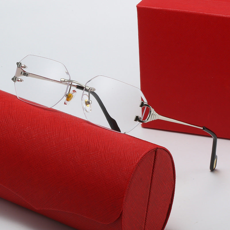 Damen moderne Oktagon-Sonnenbrille mit stylishem Metallrahmen und polarisierenden Gläsern Karnz