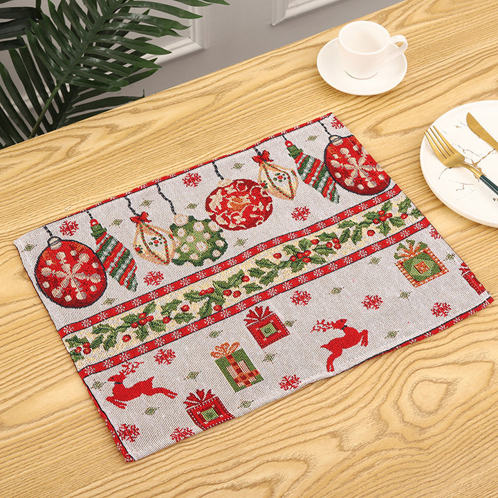 Festliche Tischdecke mit Weihnachtsmotiven Karnz