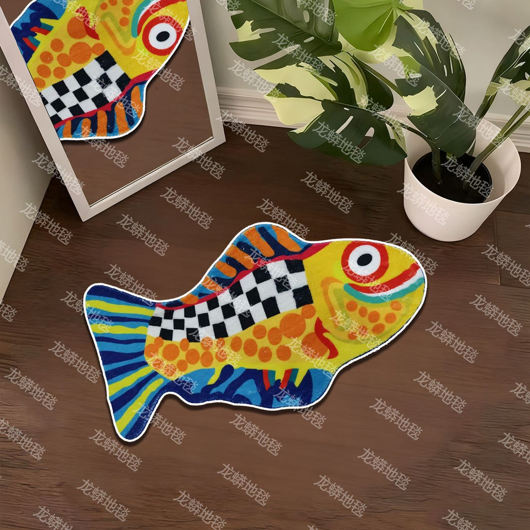 Cartoon Fisch-förmige Badmatte