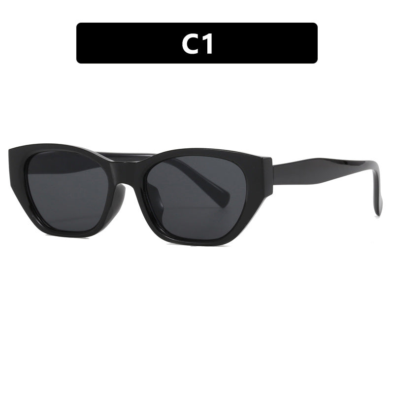 Damen futuristische Cat-Eye Sonnenbrille mit transparentem Rahmen und komfortablem UV-Schutz Karnz