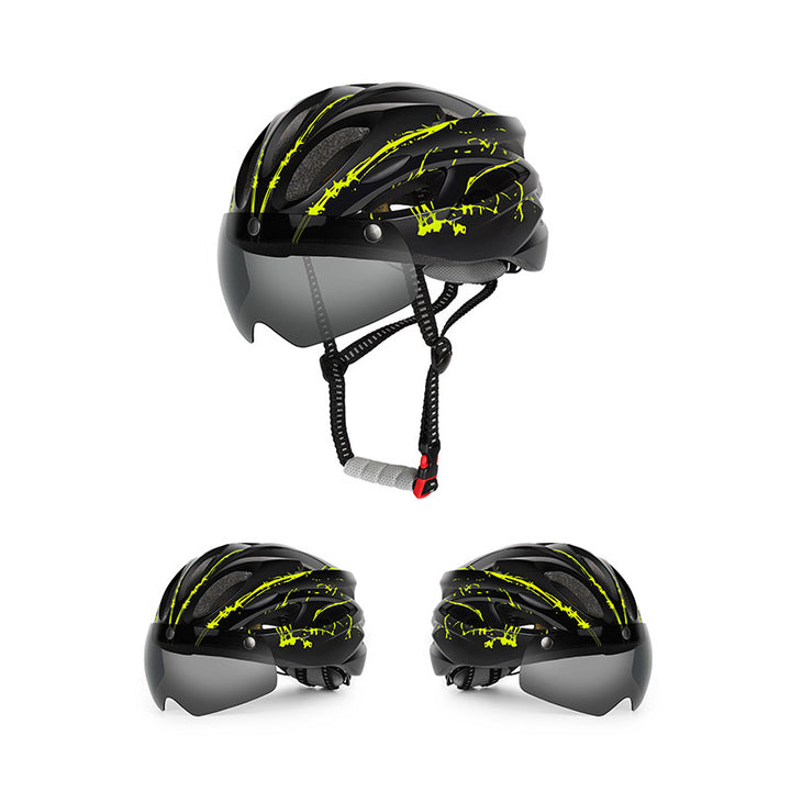 Aerodynamischer Fahrradhelm mit integriertem Visier Karnz