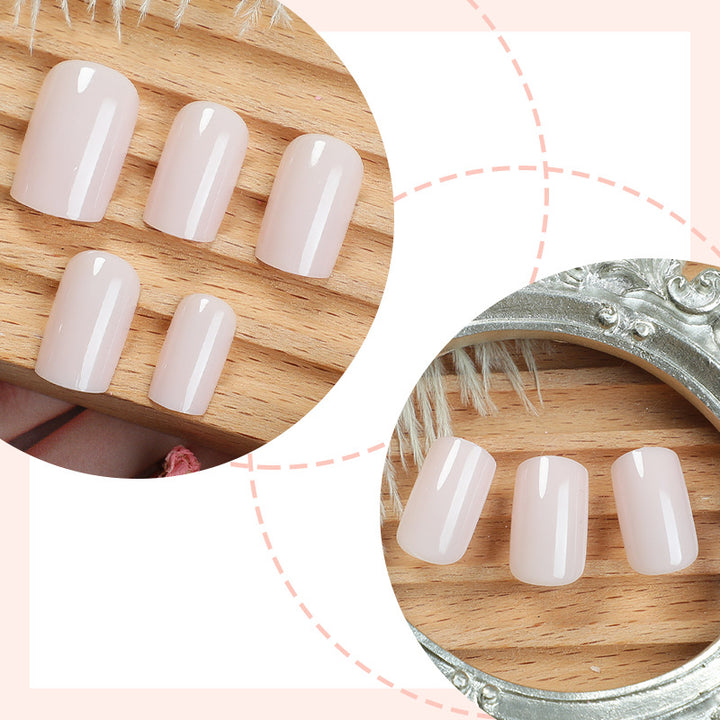 Elegantes Press-On Nagelset mit stilvollem französischen Spitzen-Design Karnz