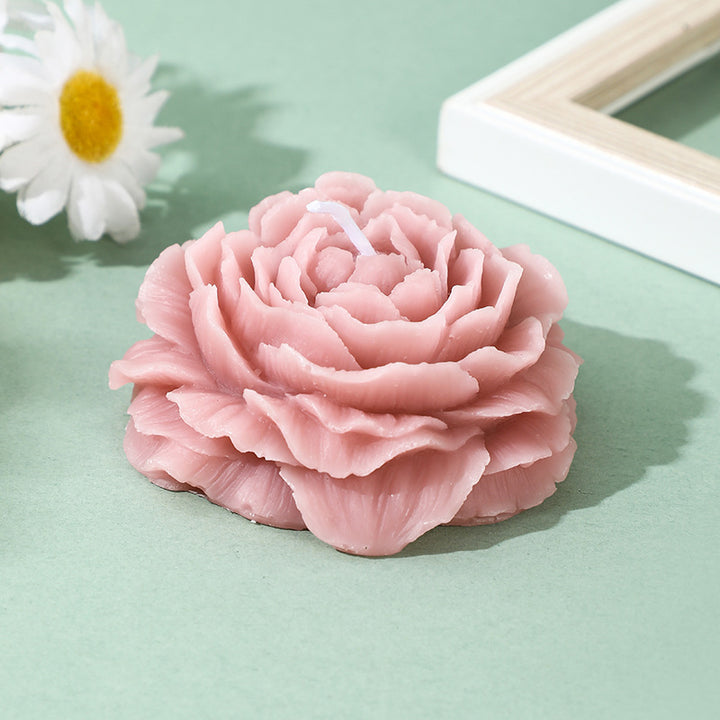 Gerippte vertikale Flöten dekorative Stumpenkerze mit Premium-Wachs-Mischung