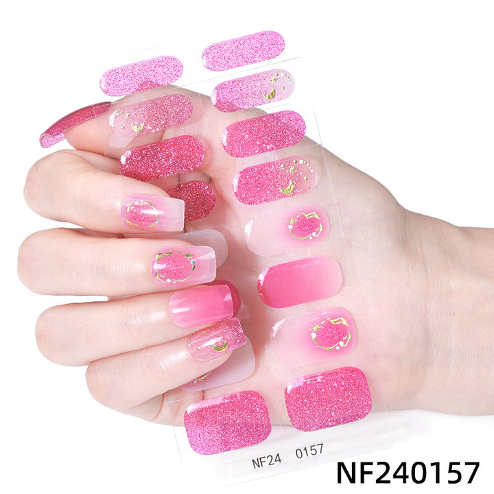 Elegante French Tip Nagelaufkleber