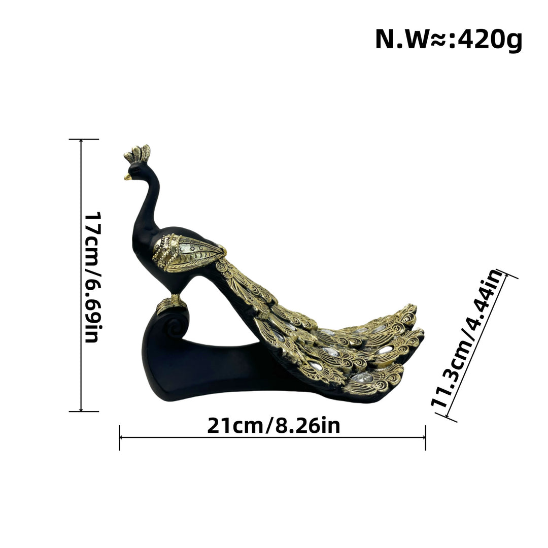 Prunkvolle Pfau Deko Skulptur Karnz