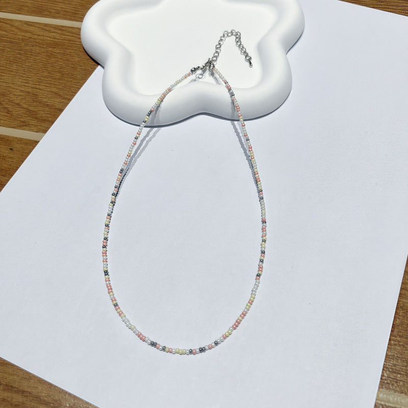 Handgefertigtes Perlen Choker Halsband Karnz