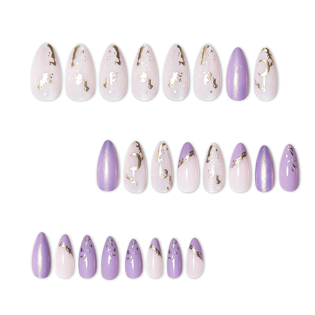Elegantes dekoratives Press-On-Nagelset Karnz
