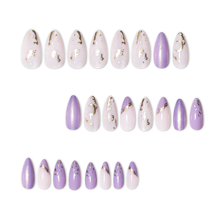 Elegantes dekoratives Press-On-Nagelset Karnz