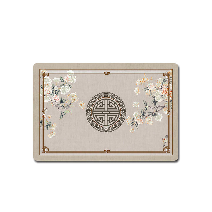 Künstlerische florale Badematte Karnz