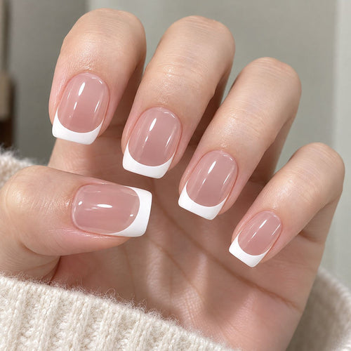 Elegantes French Tip Acrylnagel-Set Karnz